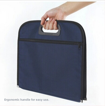 Документна чанта от оксфордска тъкан за офис, цип и стил Paper Brick