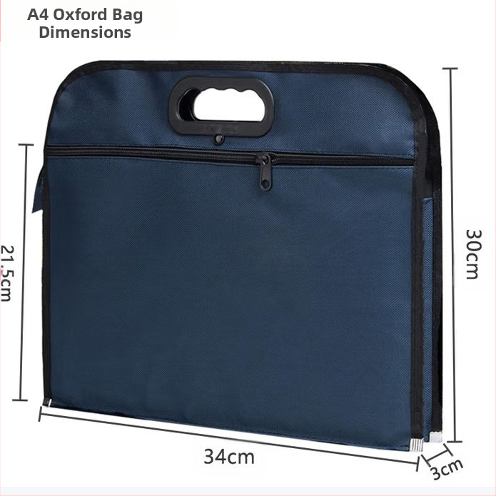 Документна чанта от оксфордска тъкан за офис, цип и стил Paper Brick