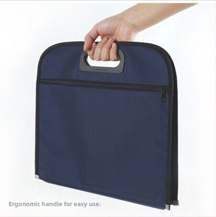 Документна чанта от оксфордска тъкан за офис, цип и стил Paper Brick