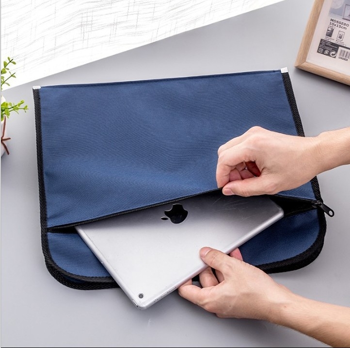 Документна чанта от оксфордска тъкан за офис, цип и стил Paper Brick