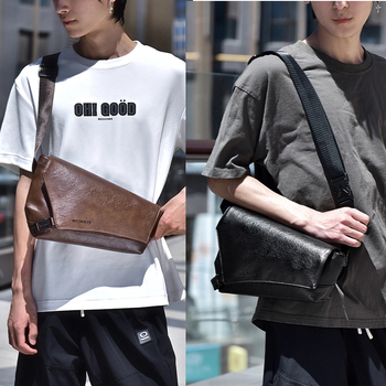 WEIXIER мъжка PU кожена кросбоди чанта – водоустойчива, износоустойчива, едноцветна, подплата от полиестер