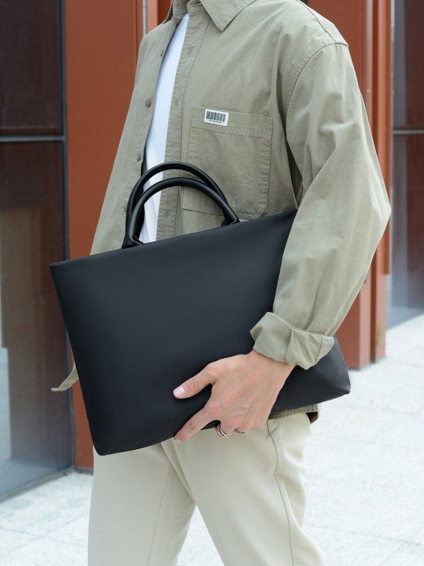 Nailoninė nešiojamojo kompiuterio nešas verslo poreikiams, atspari smūgiams ir išplėtus dizainą, poliesterio išorė, neiloninė įdėklas, 2024 m. vasaros modelis