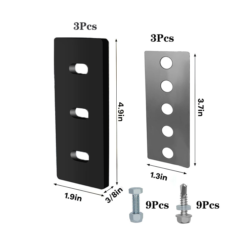 FS Kit de înlocuire palete pentru suflător de zăpadă, 3 buc., metal (304)/cauciuc, anti-rugină, pentru exterior