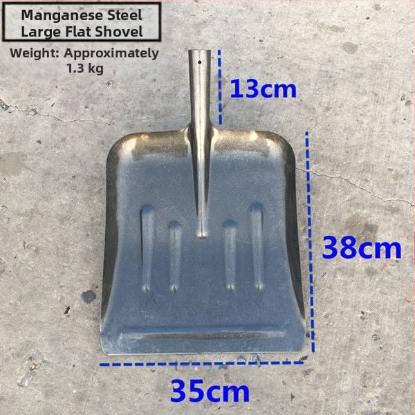 Sniego kastuvė Golden Dragon su aukštos anglies plieno galvute ir medine rankena, skirta medžiagų metimui.