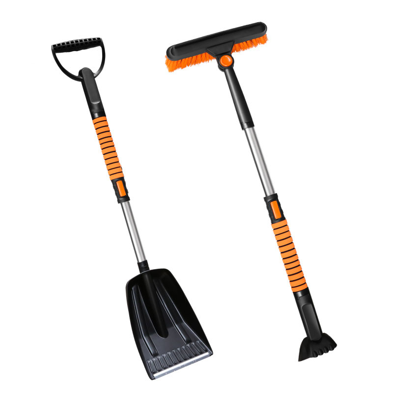 Automobilio sniego šluota – lydinio medžiaga, nuimama galvutė, 5-in-1 daugiafunkcinis ledų šepetėlis