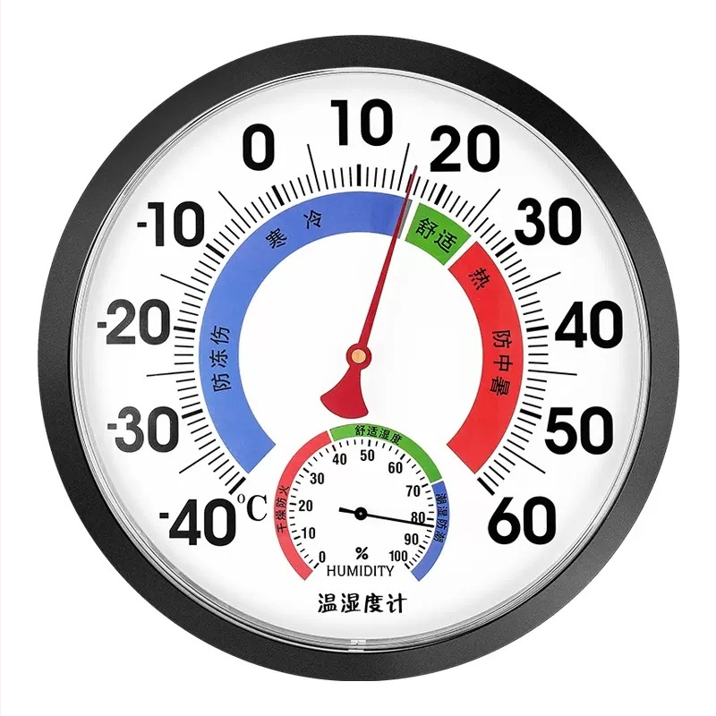Rodyklinis temperatūros ir drėgmės matuoklis, Funad T25D, aukštos kokybės vidiniam naudojimui, -40–60°C, 0–100% RH, temperatūros tikslumas ±1°C, drėgmės tikslumas ±5% RH