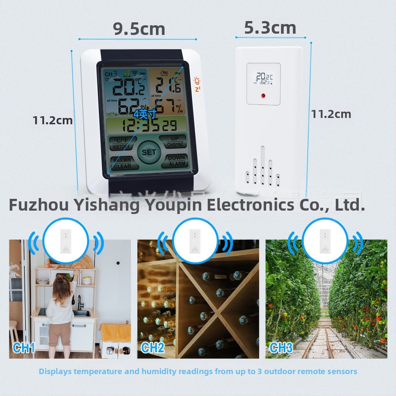 Измервател на температура за помещение с резолюция 0,1 °C, персонализирана обработка, лицензиран частен етикет