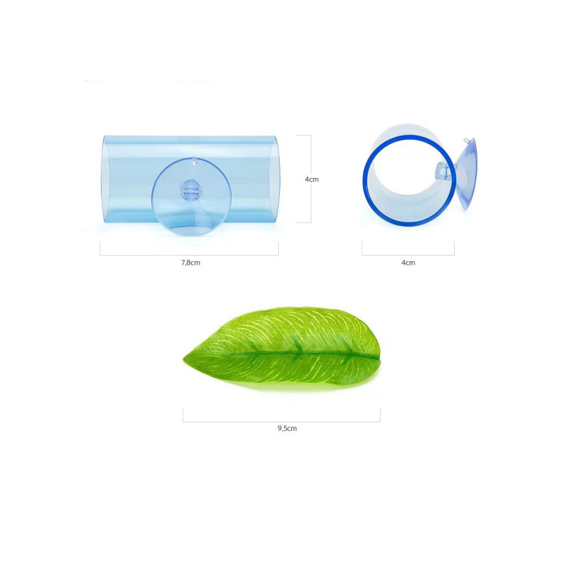 Akrilinė Betta akvariumo dekoracija: tunelio priegloba, poilsio lapos, kopimo lova (Medžiaga: akrilas; Prekės ženklas: Stacked treasure; Dėžutės kiekis: 310)