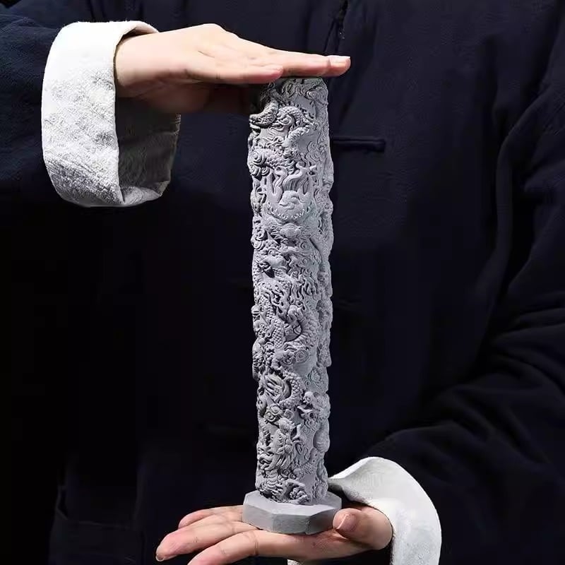 Bear zhizhe Cementa drakona stabs akvārijā, ķīniešu stila zemūdens ainava