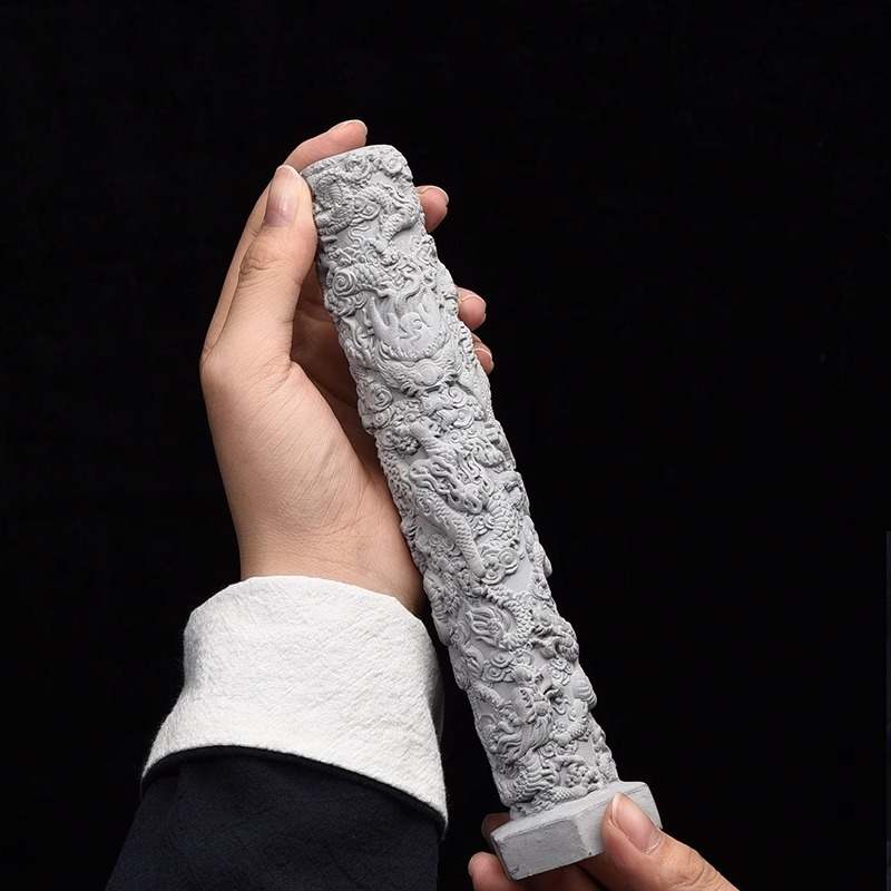 Bear zhizhe Cementinis drakono stulpas akvariumui, kinų stilius, po vandeniu kraštovaizdis