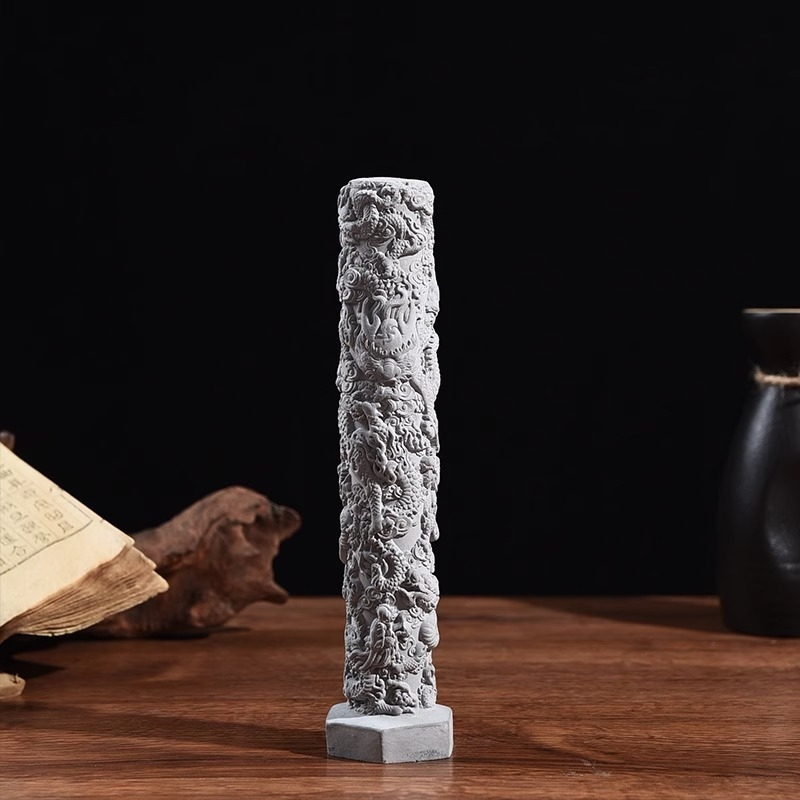 Bear zhizhe Cementinis drakono stulpas akvariumui, kinų stilius, po vandeniu kraštovaizdis