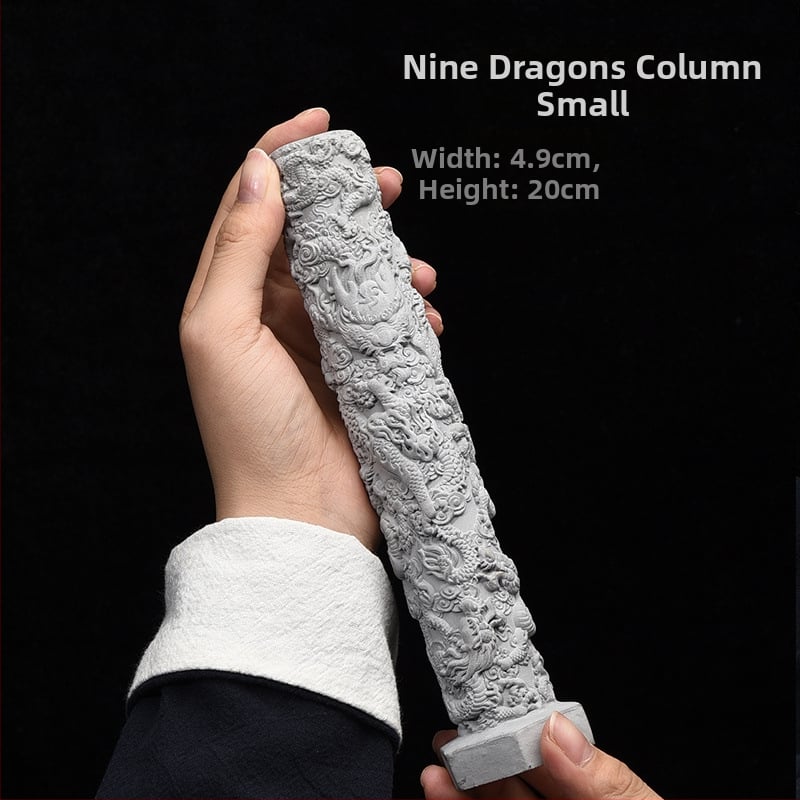 Bear zhizhe Cementinis drakono stulpas akvariumui, kinų stilius, po vandeniu kraštovaizdis