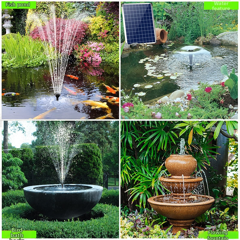 Слънчева директно задвижвана помпа за фонтани – комбиниран спрей, модел BSV-SP025A, за дворови фонтани, къпалник за птици и рибно езеро