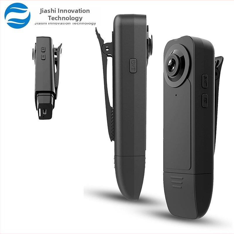 A18 HD vaizdo kamera su laikikliu — 1080p vaizdo įrašai ir nuotraukos, TF kortelių saugykla, 120 min baterija, modelis A18