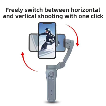 3 ašis išmanųjį telefoną stabilizatorius su veido fiksavimu, lengvas rankinis stabilizavimas, ABS+PC korpusas, suderinamas su Android/iOS, horizontali 340°, vertikali 160° sukimai, svoris 348 g