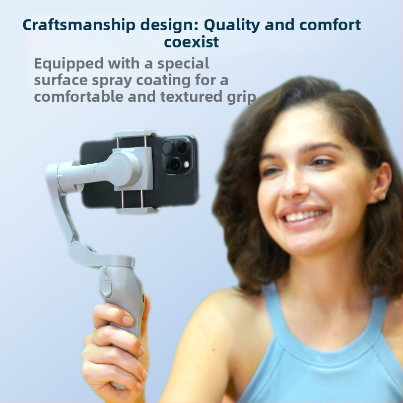 Стабилизатор за мобилен телефон, 3-осов гимбал с интелигентно следене на лице, лека ръчна стабилизация, ABS+PC, съвместим с Android/iOS, хоризонтално въртене до 340°, вертикално до 160°, тегло 348 g