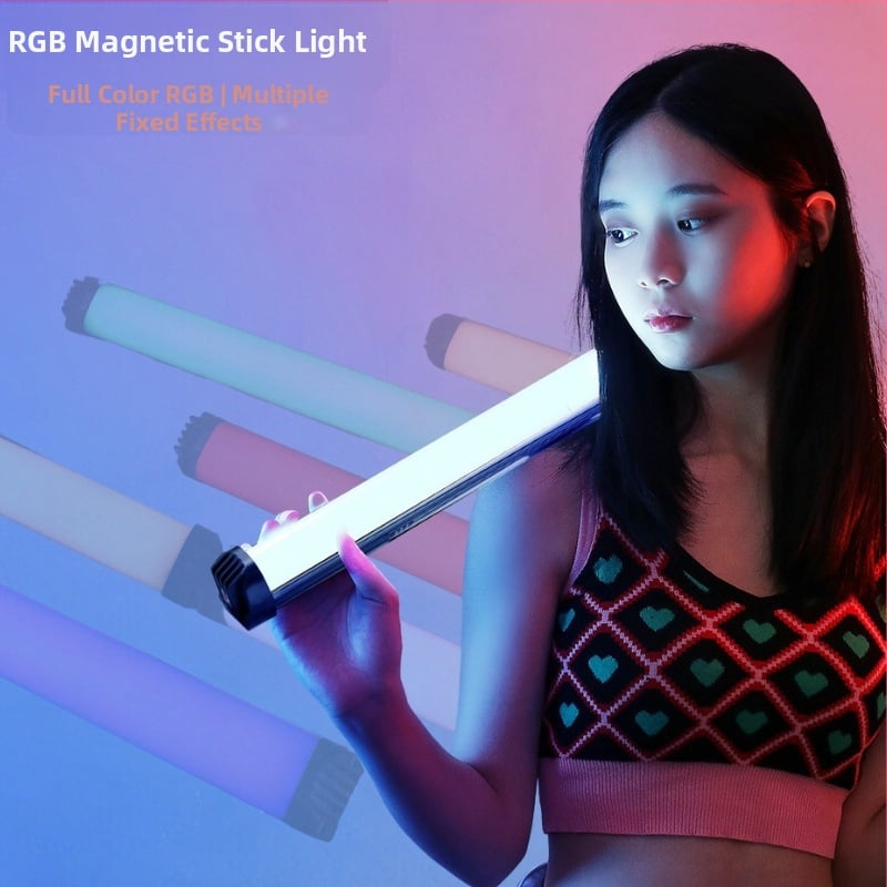 RL30 Rankinis LED papildominis šviesos šviesa su įmontuota baterija, 10–50W, 3.7V, magnetinis tvirtinimas, transliacijoms ir trumpiems vaizdo įrašams