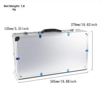 Yixin αλουμινένιο κιβώτιο εργαλείων για σκηνικά ασύρματα μικρόφωνα, φορητό, διπλού στρώματος ενισχυμένο, χωρά δέκτη/κύρια μονάδα