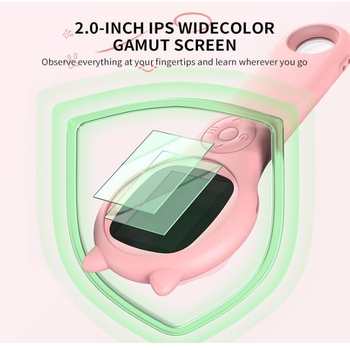 Vaikų skaitmeninis elektroninis ir optinis mikroskopas (du viename) elektronikai