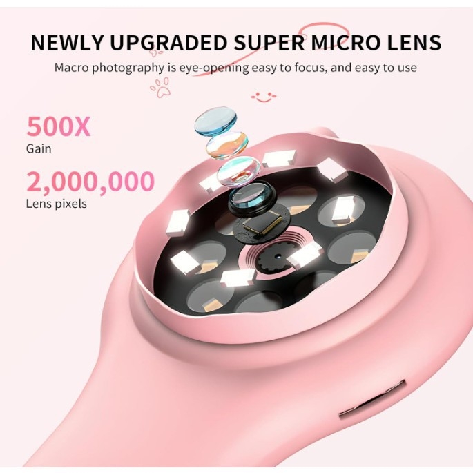 Vaikų skaitmeninis elektroninis ir optinis mikroskopas (du viename) elektronikai