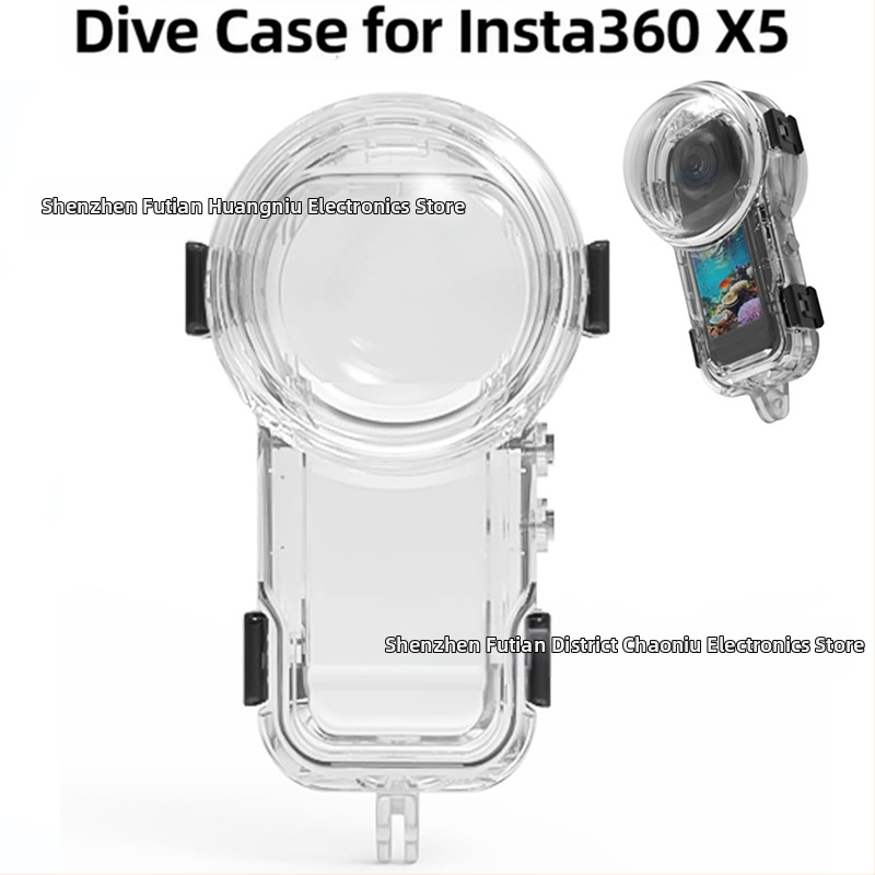 Insta360 X4/X5 atsparus vandeniui korpusas – 360° nematomas dizainas, nardymo apsauga, medžiaga PC/PMMA, įtrauktas anti-fog lakštas