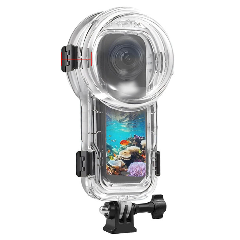 Insta360 X4/X5 atsparus vandeniui korpusas – 360° nematomas dizainas, nardymo apsauga, medžiaga PC/PMMA, įtrauktas anti-fog lakštas