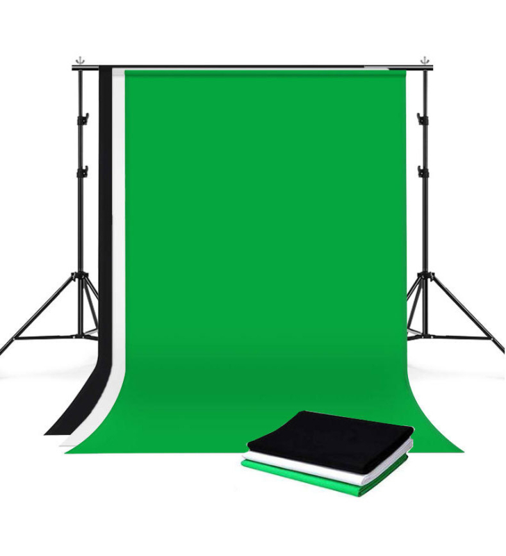 Metalo fono stovas produktų fotografavimui, išsiskleidžia iki 210×300 cm, svoris 2,5 kg.