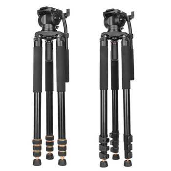 Light Age Q680 алуминиев трипод комплект с 3D PTZ, носимост 16–20 кг, плочка за бързо освобождаване