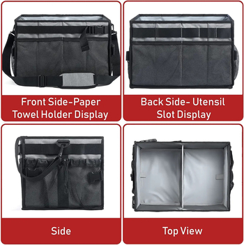 Κουτί αποθήκευσης BBQ, κυβικού σχήματος, πολυεστέρας, πολυλειτουργικό, αποθήκευση ταξιδιού και κουζίνας