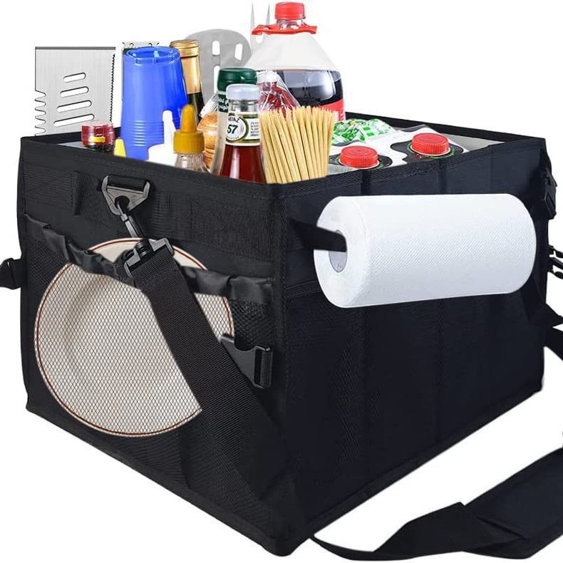 Cutie de depozitare BBQ, cub, poliester, multifuncțională, pentru călătorii și bucătărie