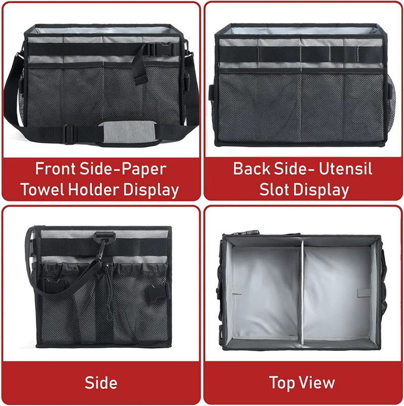 Cutie de depozitare BBQ, cub, poliester, multifuncțională, pentru călătorii și bucătărie