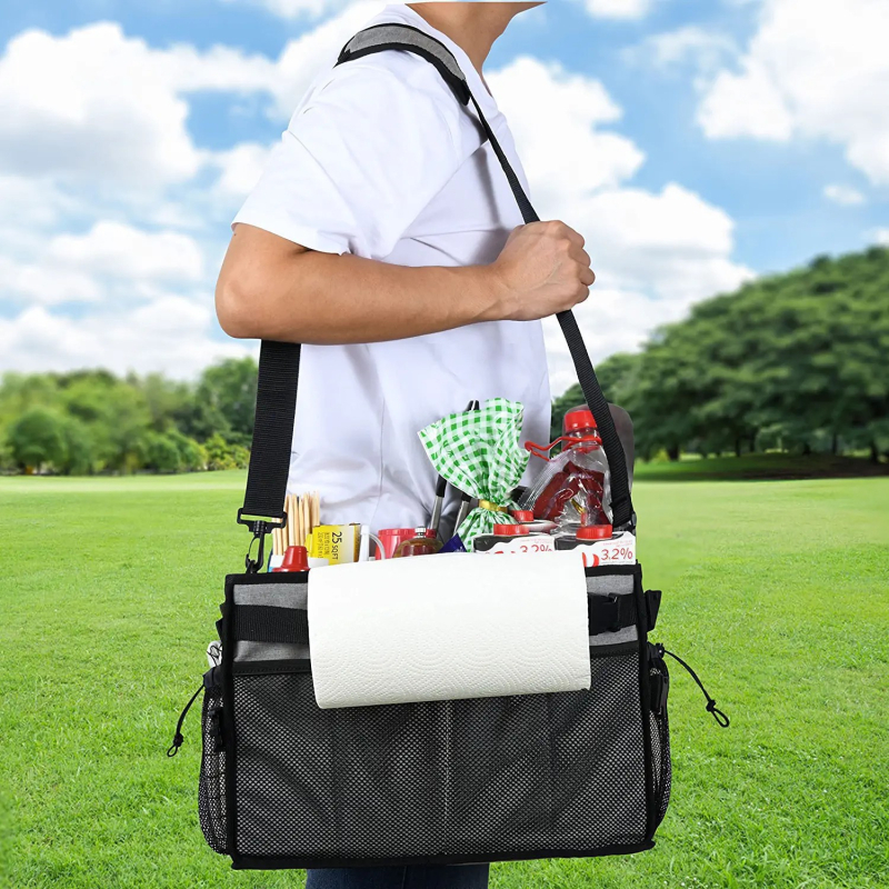 Cutie de depozitare BBQ, cub, poliester, multifuncțională, pentru călătorii și bucătărie