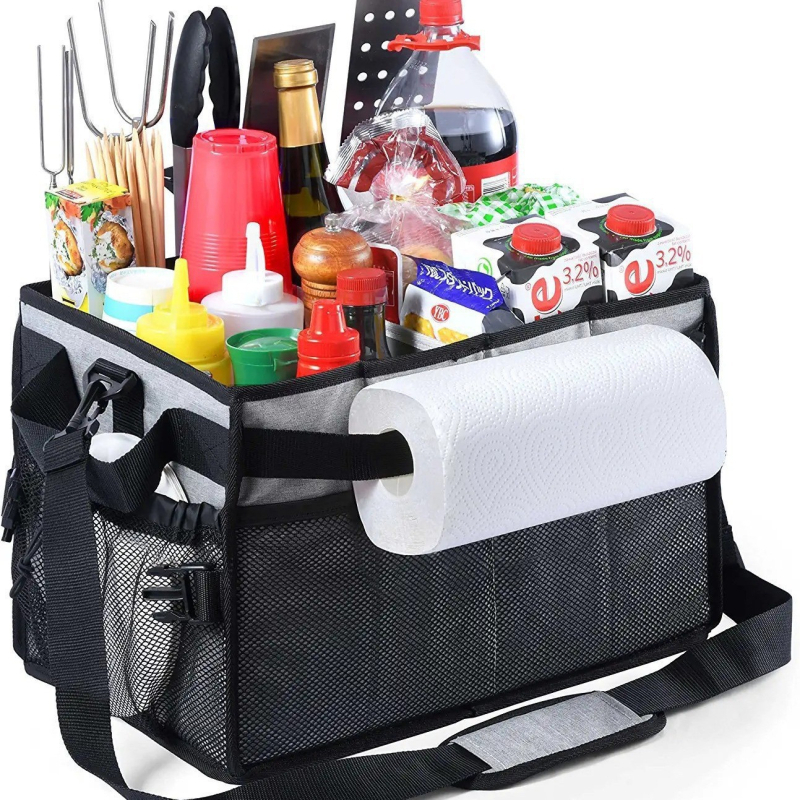 Cutie de depozitare BBQ, cub, poliester, multifuncțională, pentru călătorii și bucătărie