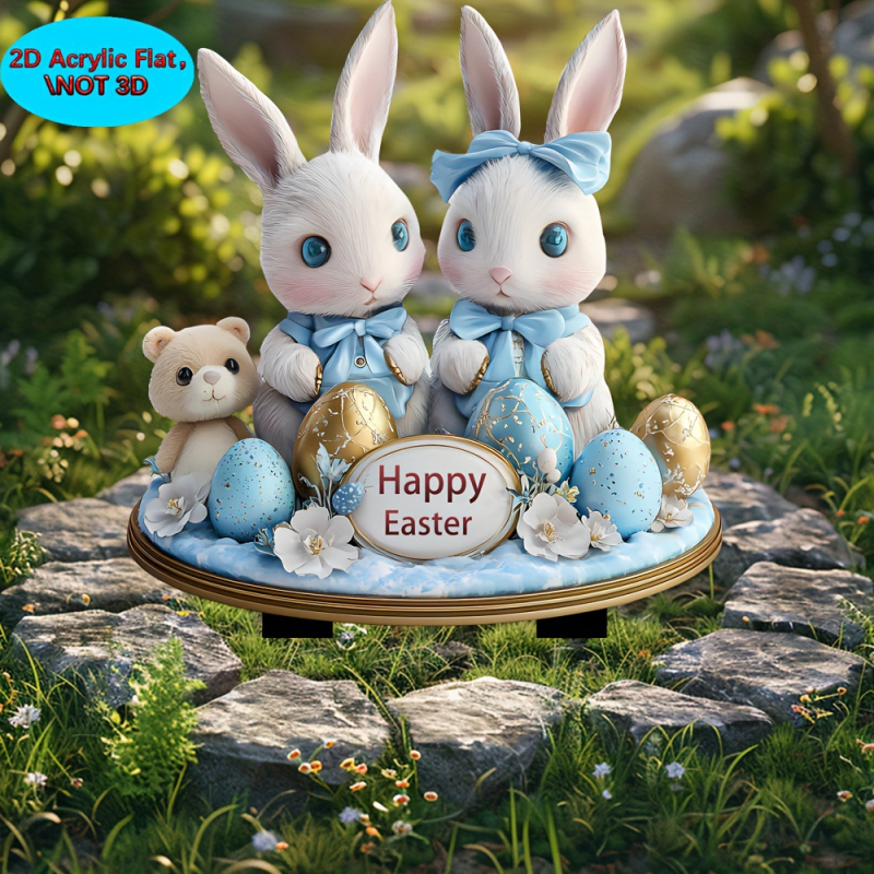 2D sík akril kültéri kerti tüske – rajzfilmnyuszi virágokkal, szobrászat és nyomtatás