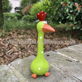 Пиле с дълга шия от смола за градински декор (Материал: Смола; Категория: Животни; Стил: Модерен и минималистичен; Опаковка: Картонено опаковане)