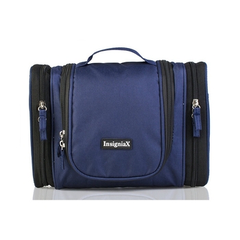 Dvigubai atidarymui pakabinama kosmetinė, poliesterio Oxford audinys, paprastas ir šiuolaikiškas stilius, kelionėms saugojimui