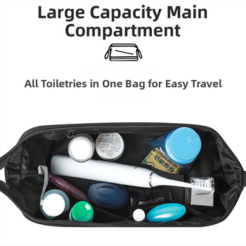 Τσάντα ταξιδιού για καλλυντικά με διαχωρισμό στεγνώματος‑υγρασίας, αδιάβροχη, υπερ-ελαφριά, unisex, ύφασμα Oxford