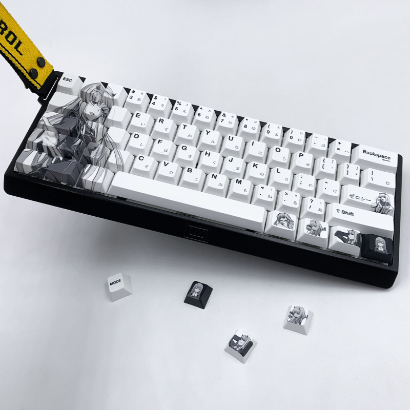 Dragon Girl Theme mechaninei klaviatūrai – plastikas, terminio perkėlimo spausdinimas, Cross-Axis suderinamumas