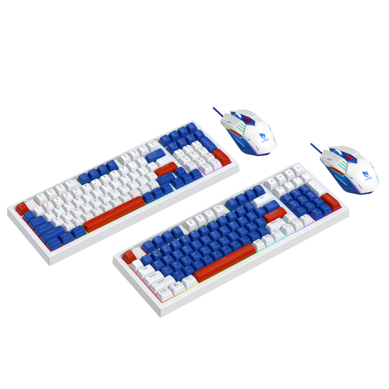 TF610 žaidimų klaviatūros ir pelės komplektas, USB laidinis ryšys, apšvietimas, ergonomiškas dizainas, DPI 1200/1800/2400/3600