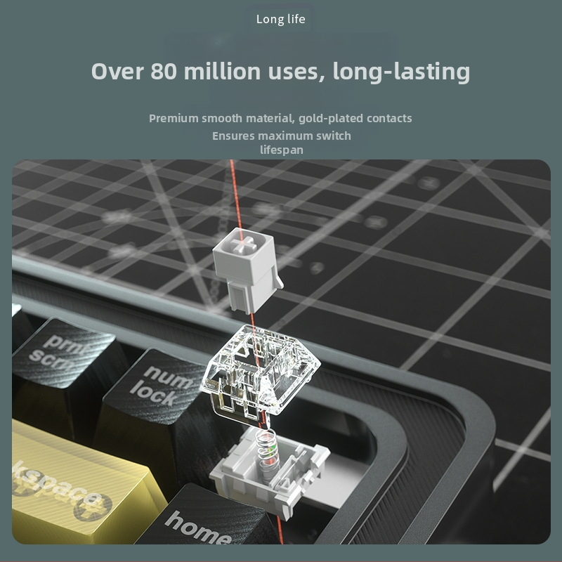 Kailh BOX V2 механичен превключвател за клавиатура, линейно действие, hot-swappable, универсална съвместимост, 2 g на превключвател