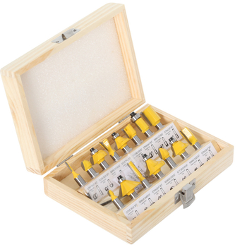 Σετ φρεζών για ξύλο, 15 τεμάχια, 8 λαβές, κατάλληλο για ξύλο, MDF και λαμιναρισμένες επιφάνειες