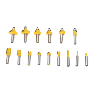 Σετ φρεζών για ξύλο, 15 τεμάχια, 8 λαβές, κατάλληλο για ξύλο, MDF και λαμιναρισμένες επιφάνειες