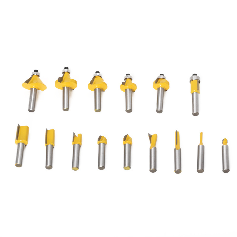 Set freza za drvo, 15 komada, 8 držača, za drvo, MDF i laminat