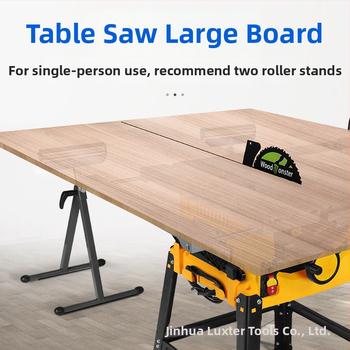 LUXTER Αξεσουάρ για τραπεζοπριονοκόπτη — Μεγάλη βάση πλάκας με Α-σχήματος ρόλα, πλάκα συγκόλλησης (splice plate), λειτουργία από ένα άτομο