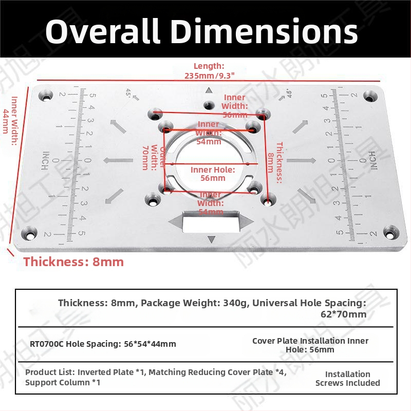 Дървообработваща машина за гравиране и фрезоване с алуминиев корпус — каналиране, пробиване и довършване, общо предназначение, за домашна употреба