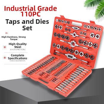 Σετ Tap και Die για επιδιόρθωση νημάτων, μετρικά, 110 τεμάχια, περιλαμβάνει taps, dies και κλειδί