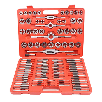 Σετ Tap και Die για επιδιόρθωση νημάτων, μετρικά, 110 τεμάχια, περιλαμβάνει taps, dies και κλειδί