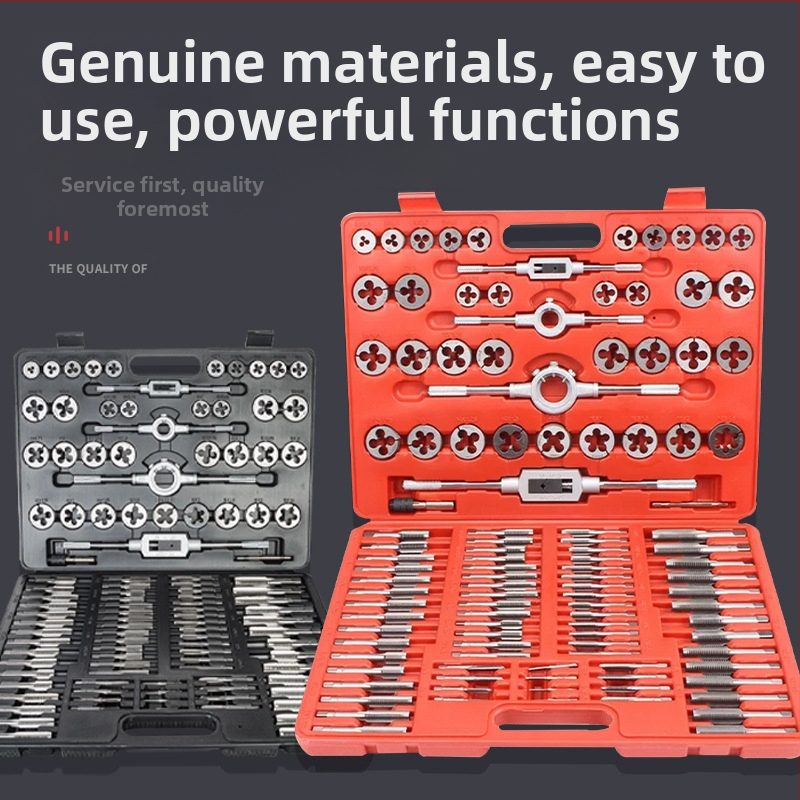 Σετ Tap και Die για επιδιόρθωση νημάτων, μετρικά, 110 τεμάχια, περιλαμβάνει taps, dies και κλειδί