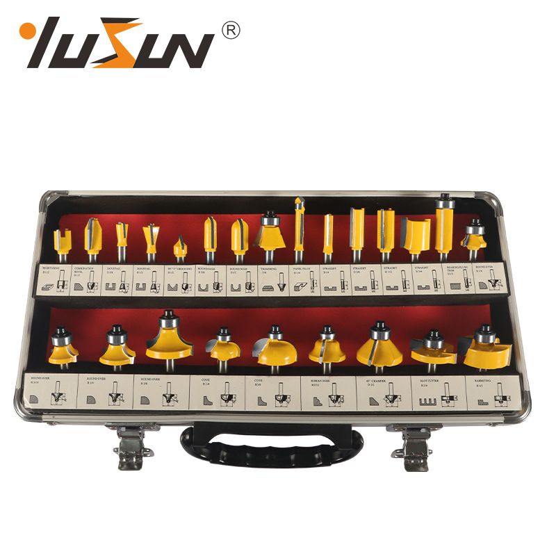 Σετ φρεζών τελικού κατεργασμού για ξύλο, 24 τεμάχια, σειρά 24A, μάρκα Yusheng