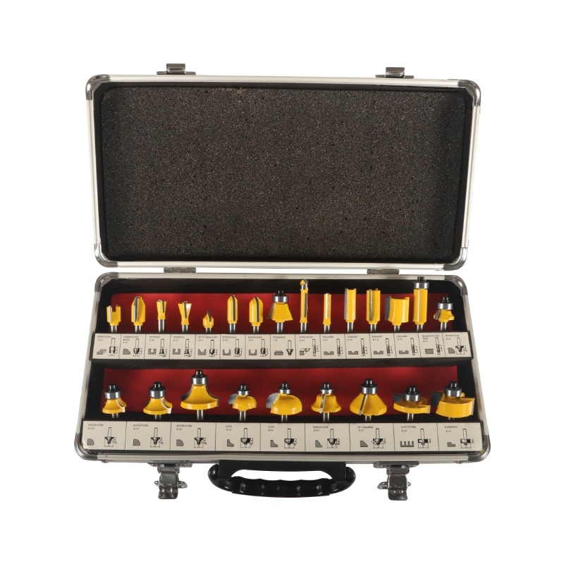 Σετ φρεζών τελικού κατεργασμού για ξύλο, 24 τεμάχια, σειρά 24A, μάρκα Yusheng